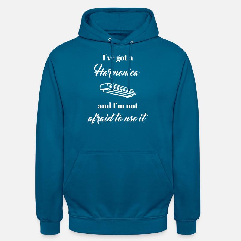 harmonica - harmonica player - harmonica - Unisex Hoodie - deep sea blue