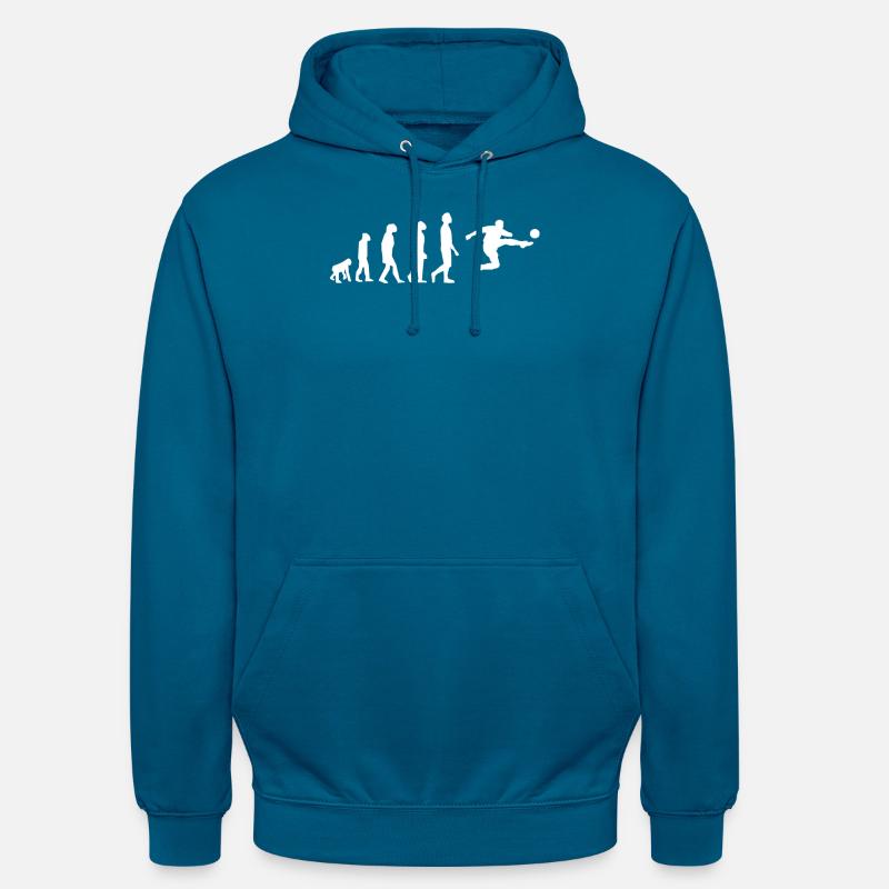 Evolution Fußball Geschenkidee - Unisex Hoodie - Tiefseeblau 