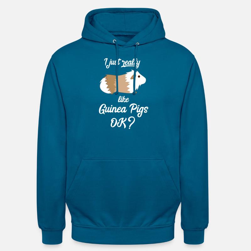 Cochon d'Inde - Cochon d'Inde - Amour - Sweat-shirt à capuche unisexe - bleu profond 