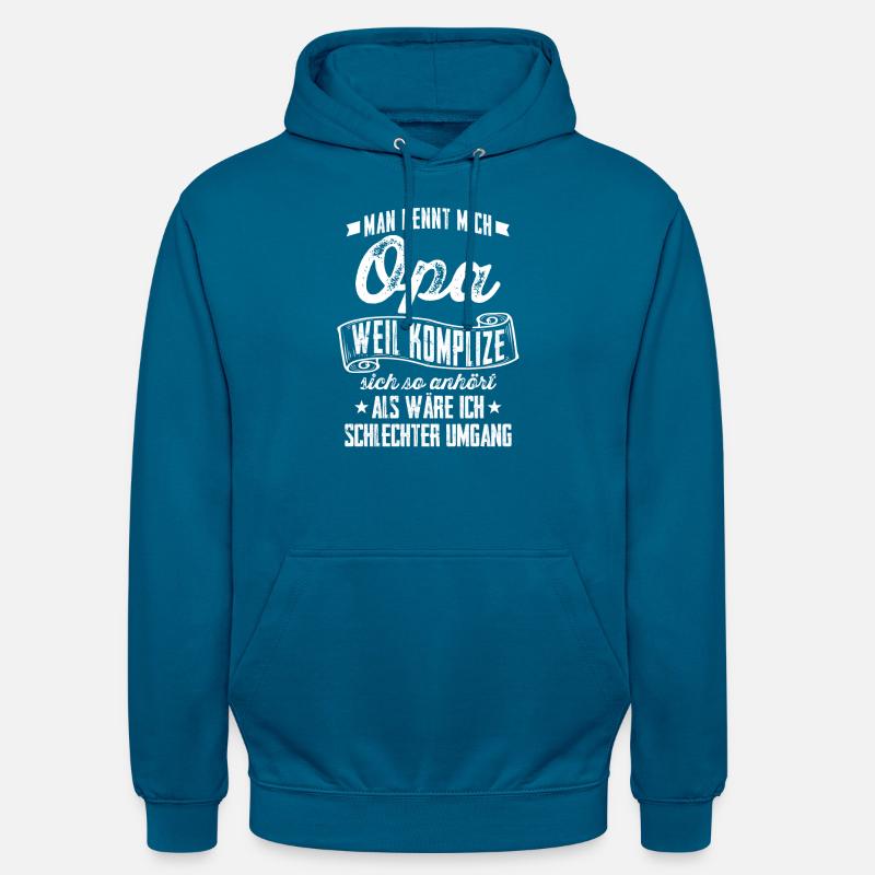 Opa = Komplize? - Geschenk - Unisex Hoodie - Tiefseeblau 