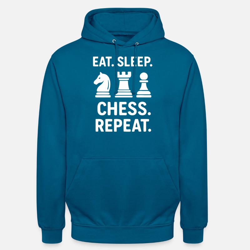 MANGER DES ÉCHECS RÉPÉTER - Sweat-shirt à capuche unisexe - bleu profond 