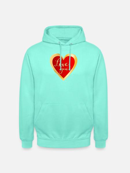Ich liebe dich Herz - Unisex Hoodie - Mint