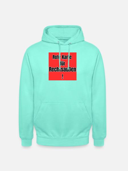 Rote Karte für Rechtsaussen! - Unisex Hoodie - Mint