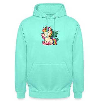Magic Sniffer - Unisex Hoodie - mint - Front - AI Model Male 185 light (185cm) & AI Model Female 180 light (180cm)