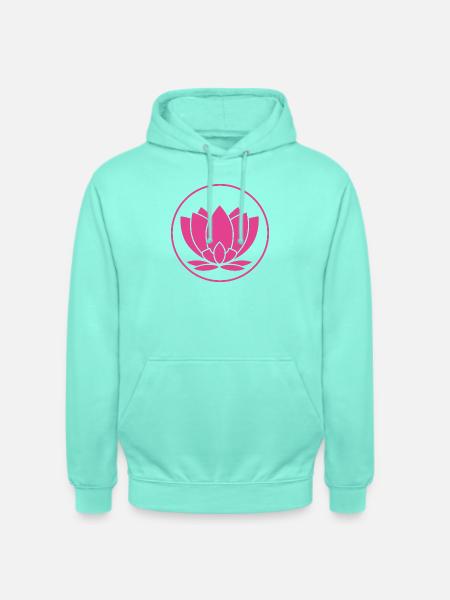 Lotus flower pink design - Unisex Hoodie - mint