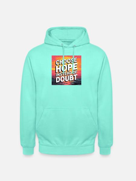 Choose Hope Sunset Illustration, Postitive - Unisex Hoodie - mint