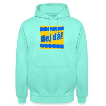 Auf Wiedersehen Abschied vom Radfahrer - Unisex Hoodie - Mint - Vorne - AI Model Male 185 light (185cm) & AI Model Female 180 light (180cm)