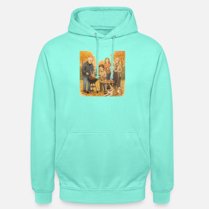 Grill im Herbst - Unisex Hoodie - Mint