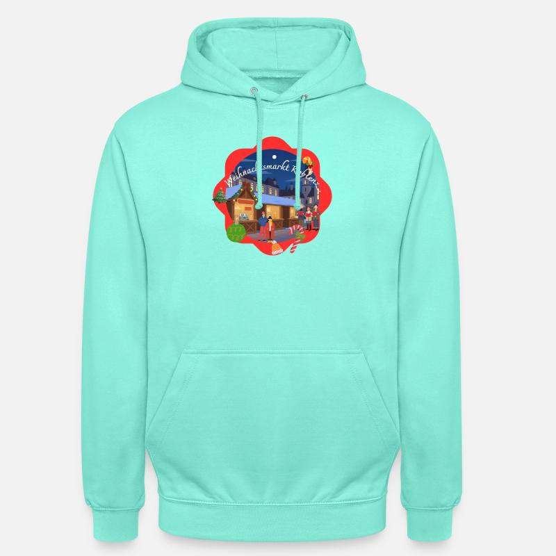 Marché de Noël de Coblence - Sweat-shirt à capuche unisexe - menthe