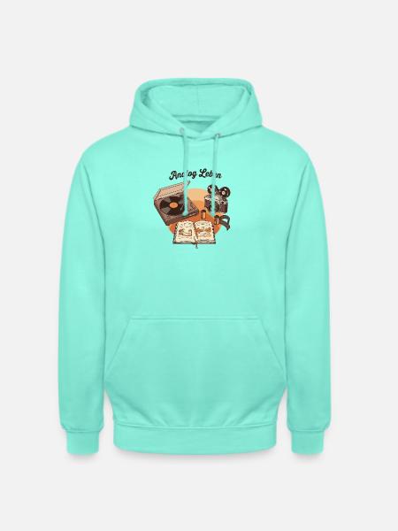 Analog Leben Retro Technik & Natur - Unisex Hoodie - Mint
