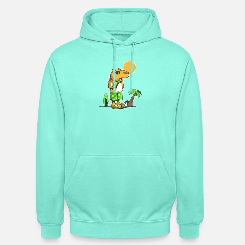 Capybara à la plage - Sweat-shirt à capuche unisexe - menthe