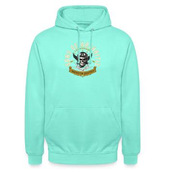 Sons of Arthritis Ibuprofen Chapter Biker - Unisex Hoodie - mint - Front - AI Model Male 185 light (185cm) & AI Model Female 180 light (180cm)