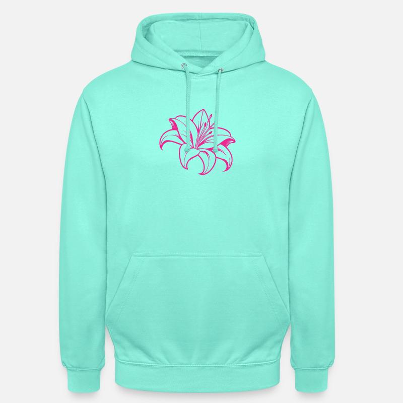 Fleur de lys - Sweat-shirt à capuche unisexe - menthe