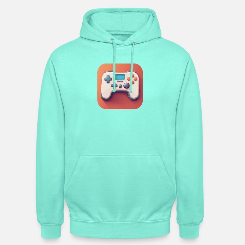 Design manette jeu vidéo - Sweat-shirt à capuche unisexe - menthe