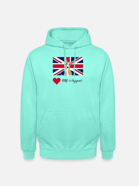 LUVMYWHIPPET (Black) - Unisex Hoodie - mint