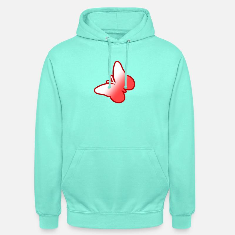 Papillon - Sweat-shirt à capuche unisexe - menthe