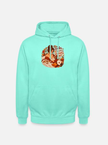 Boobs, Blankets & Pumpkin Spice - Unisex Hoodie - Mint