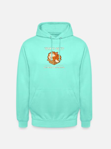 Kartonliebe Katze – Teures Bett - Unisex Hoodie - Mint