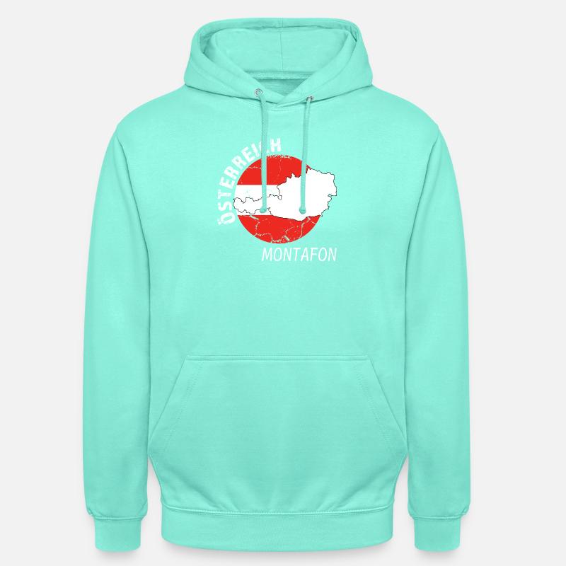Montafon - Sweat-shirt à capuche unisexe - menthe