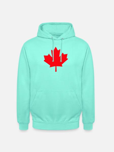 Rotes Ahornblatt – Kanada Emblem - Unisex Hoodie - Mint
