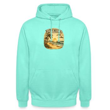 Thailand Tropical Sunset - Unisex Hoodie - Mint - Vorne - AI Model Male 185 light (185cm) & AI Model Female 180 light (180cm)
