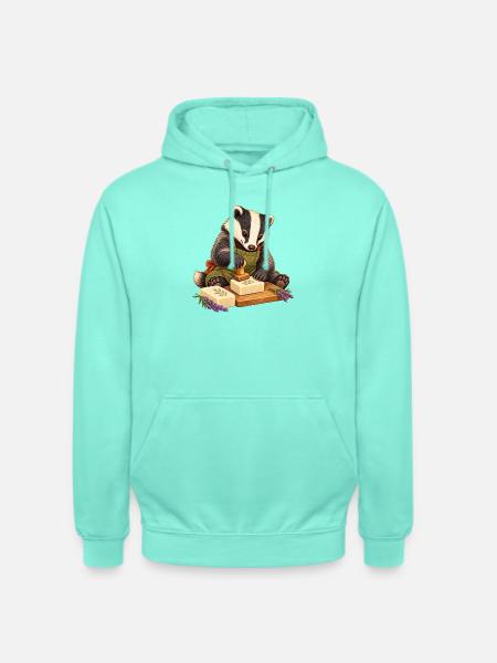 Dachs prägt handgemachte Seife - Unisex Hoodie - Mint