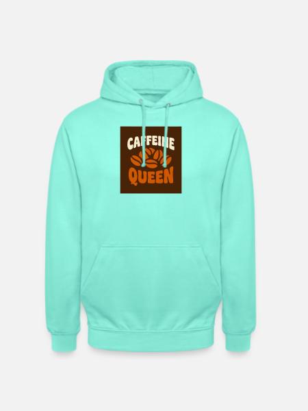 Caffeine Queen Coffee Graphic - Unisex Hoodie - mint