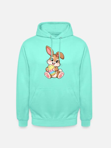 Osterhase Kawaii Style – Süßes Ostermotiv - Unisex Hoodie - Mint