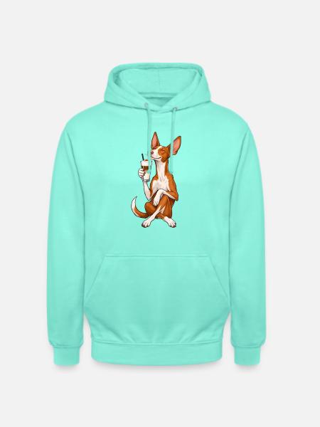 Podenco Ibicenco mit Latte Macchiato - Unisex Hoodie - Mint
