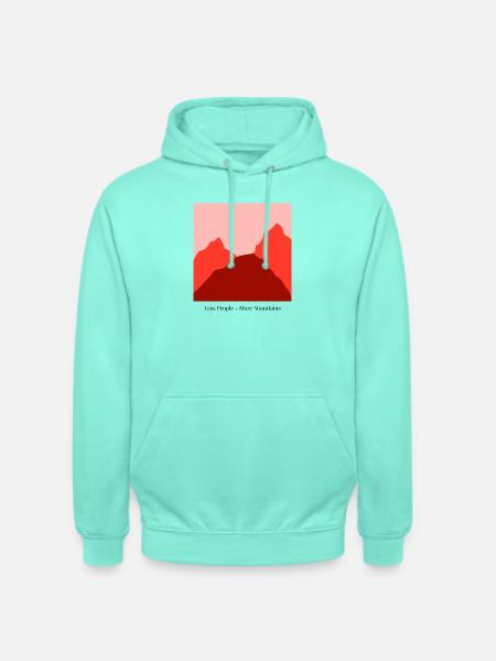 Rote Berglandschaft im Sonnenuntergang - Unisex Hoodie - Mint