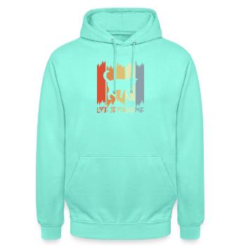 Cats Wit - Unisex Hoodie - mint - Front - AI Model Male 185 light (185cm) & AI Model Female 180 light (180cm)