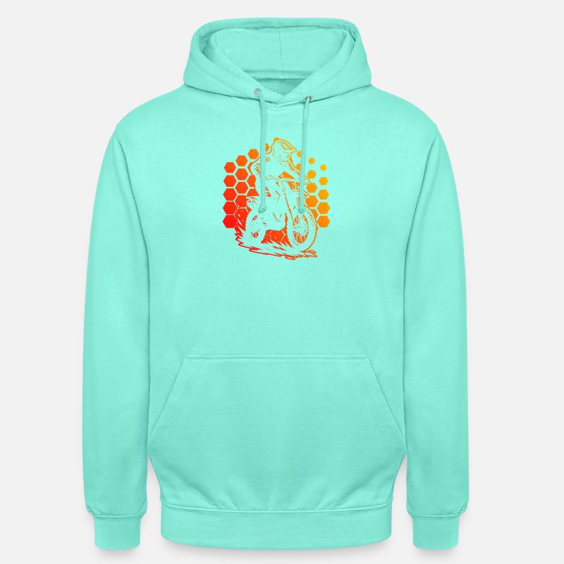 Conception compacte du motocross - Sweat-shirt à capuche unisexe - menthe