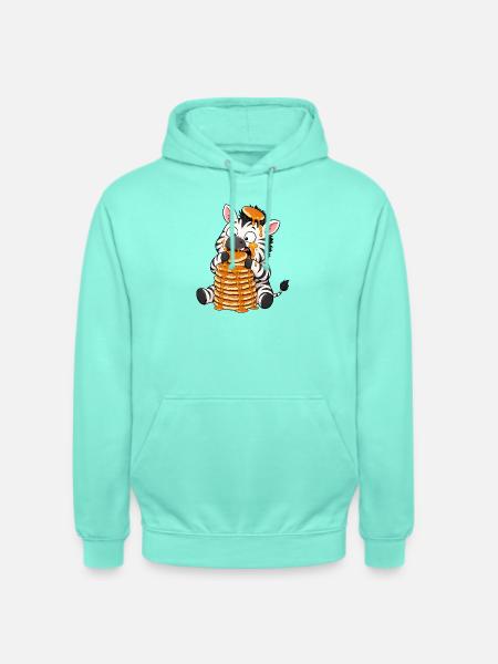 Zebra Pancakes Lustiger Cartoon - Unisex Hoodie - Mint