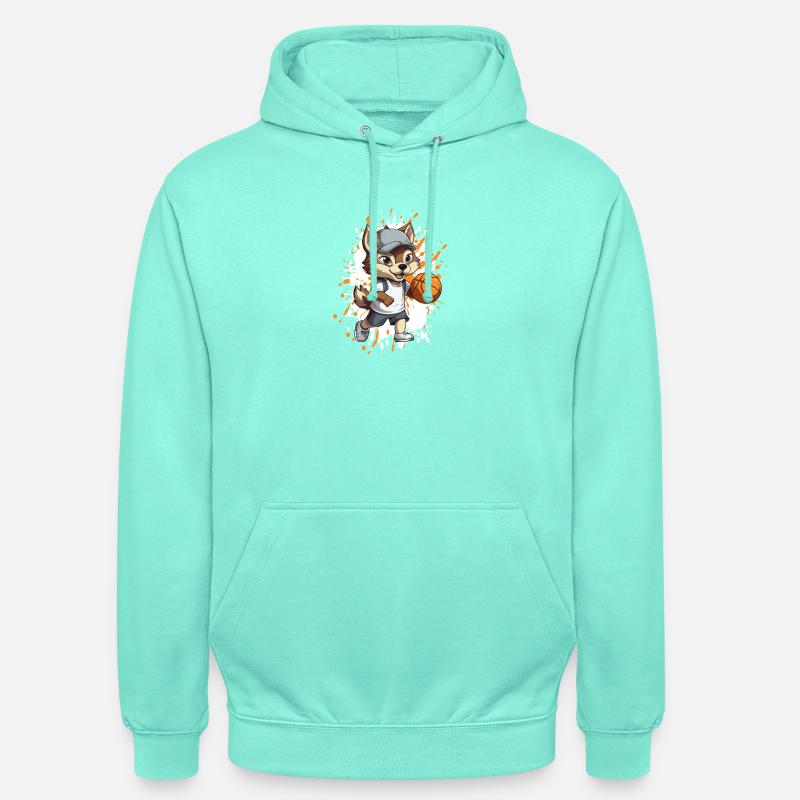 Fuchs Basketballheld im Freizeit-Look - Unisex Hoodie - Mint
