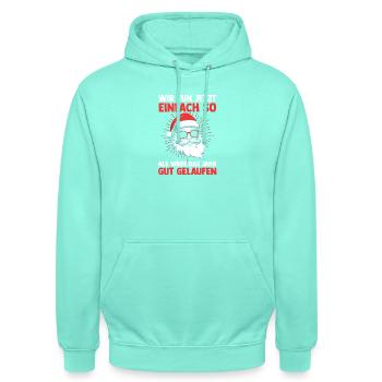 Santa Claus Christmas Time Naughty Christmas - Unisex Hoodie - mint - Front - AI Model Male 185 light (185cm) & AI Model Female 180 light (180cm)