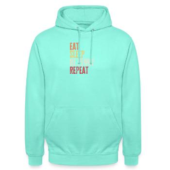 Mange, dors Be Penny Répète Nom rétro - Sweat-shirt à capuche unisexe - menthe - Devant - AI Model Male 185 light (185cm) & AI Model Female 180 light (180cm)
