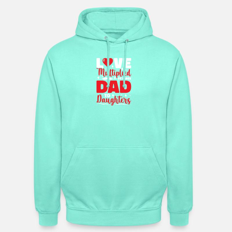 Far, far til tre døtre, døtre - Hættetrøje unisex - mint
