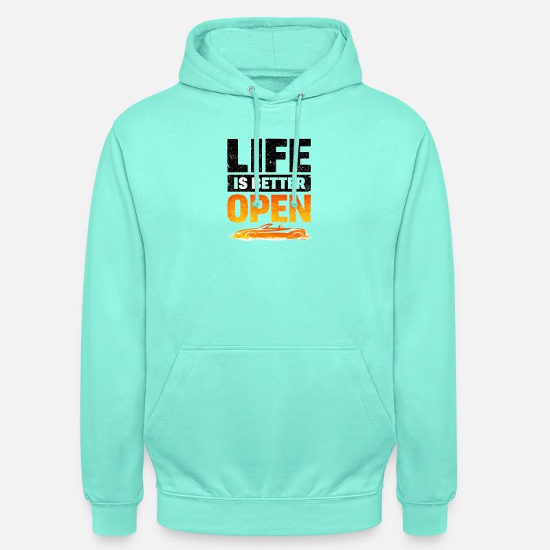 Life is Better Open Cabrio-Style - Unisex Hoodie - Mint