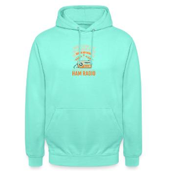 Tee Radio Amateur Daydreams - Sweat-shirt à capuche unisexe - menthe - Devant - AI Model Male 185 light (185cm) & AI Model Female 180 light (180cm)