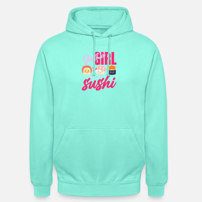 Nur ein Mädchen, das Sushi liebt - Unisex Hoodie - Mint