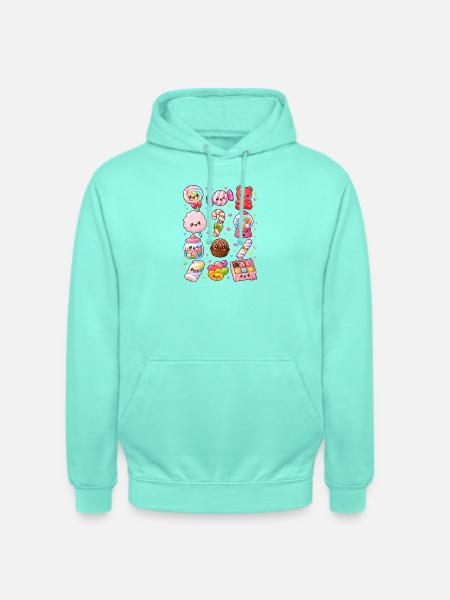 Kawaii Süßigkeiten | Candy & Nascherei - Unisex Hoodie - Mint
