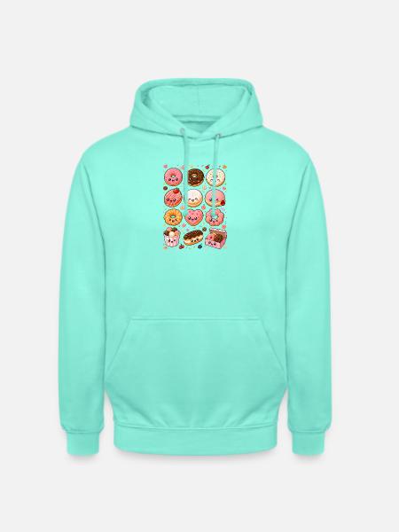 Kawaii Donuts | Süßes & Gebäck - Unisex Hoodie - Mint