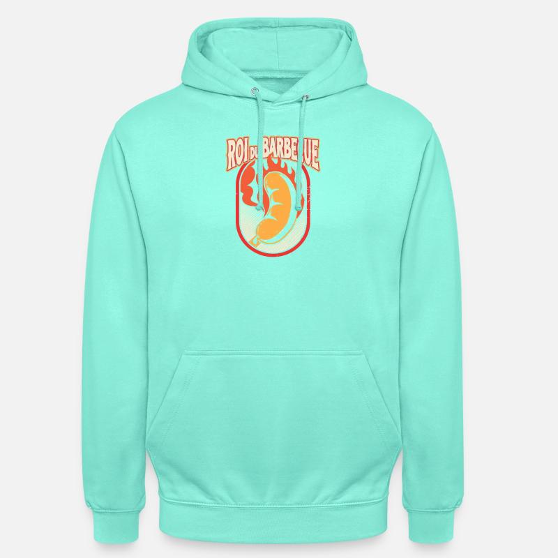 Roi du Barbecue Feu - Sweat-shirt à capuche unisexe - menthe