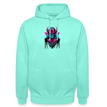 Retro-Zombie - Unisex Hoodie - Mint - Vorne - AI Model Male 185 light (185cm) & AI Model Female 180 light (180cm)
