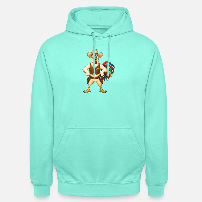 Hahn als Sheriff - Unisex Hoodie - Mint