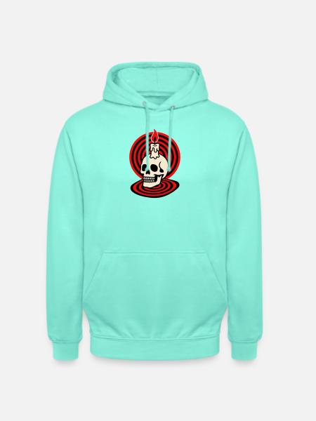 Hypno Skull - Unisex Hoodie - Mint