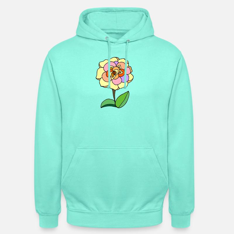 Fleur - Sweat-shirt à capuche unisexe - menthe