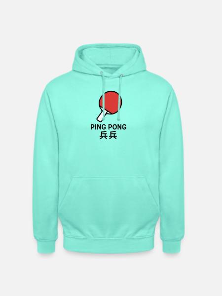 Ping-Pong Racket - Table Tennis - Unisex Hoodie - mint