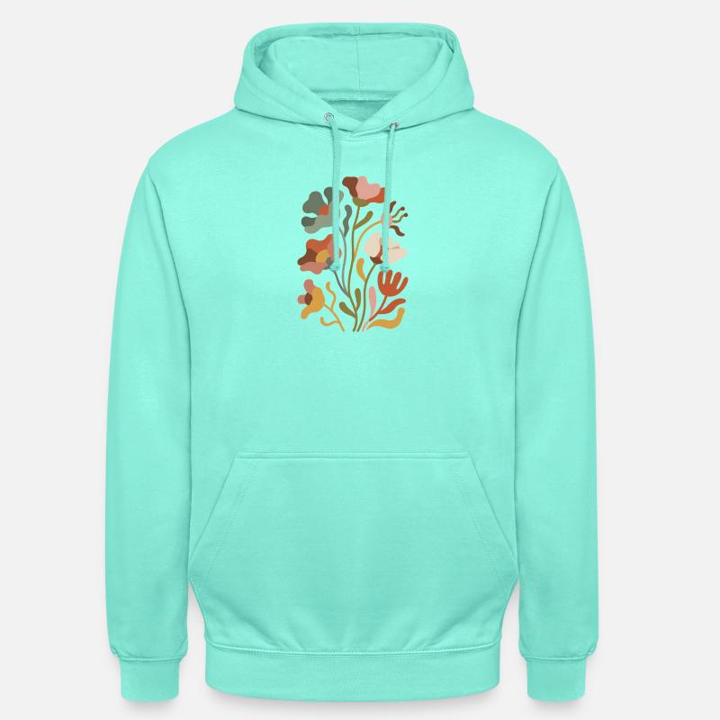 Boho Wildblumen – Blühende Harmonie - Unisex Hoodie - Mint