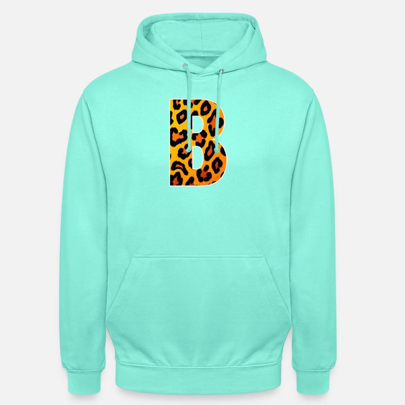 LeopardB Monogram in Leopard Look - Unisex Hoodie - mint